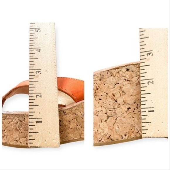 K JACQUES Diorite Wedge Thong Sandals, Orange, Size 38EU - Picture 12 of 13